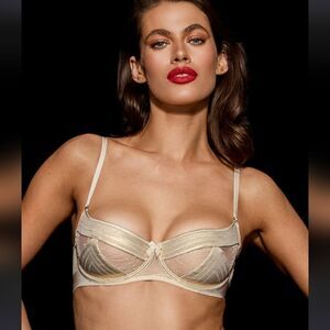 NWT Honey Birdette Marilyn Ivory Bra 34B